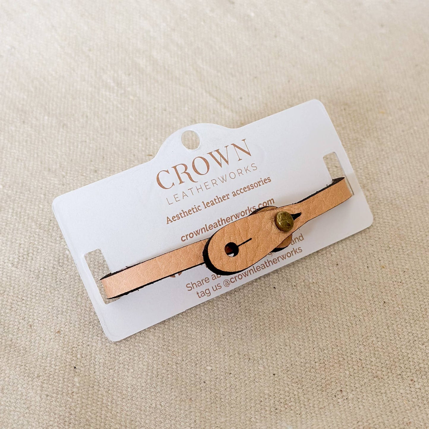 Minimalist Leather Bracelet | mama: Natural