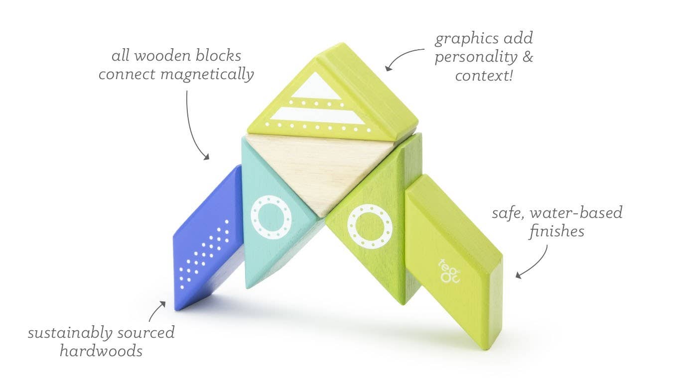 Travel Pals - Magnetic Wooden Block Set: Jet Plane