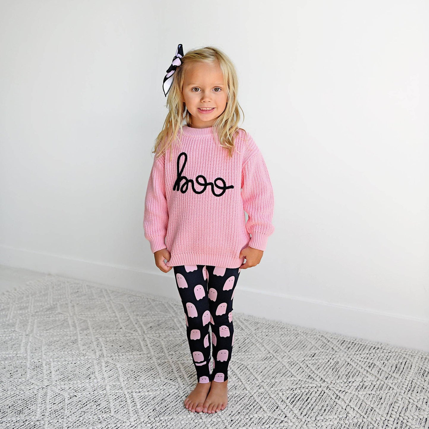 Boo Pink SWEATER Halloween Kids Top