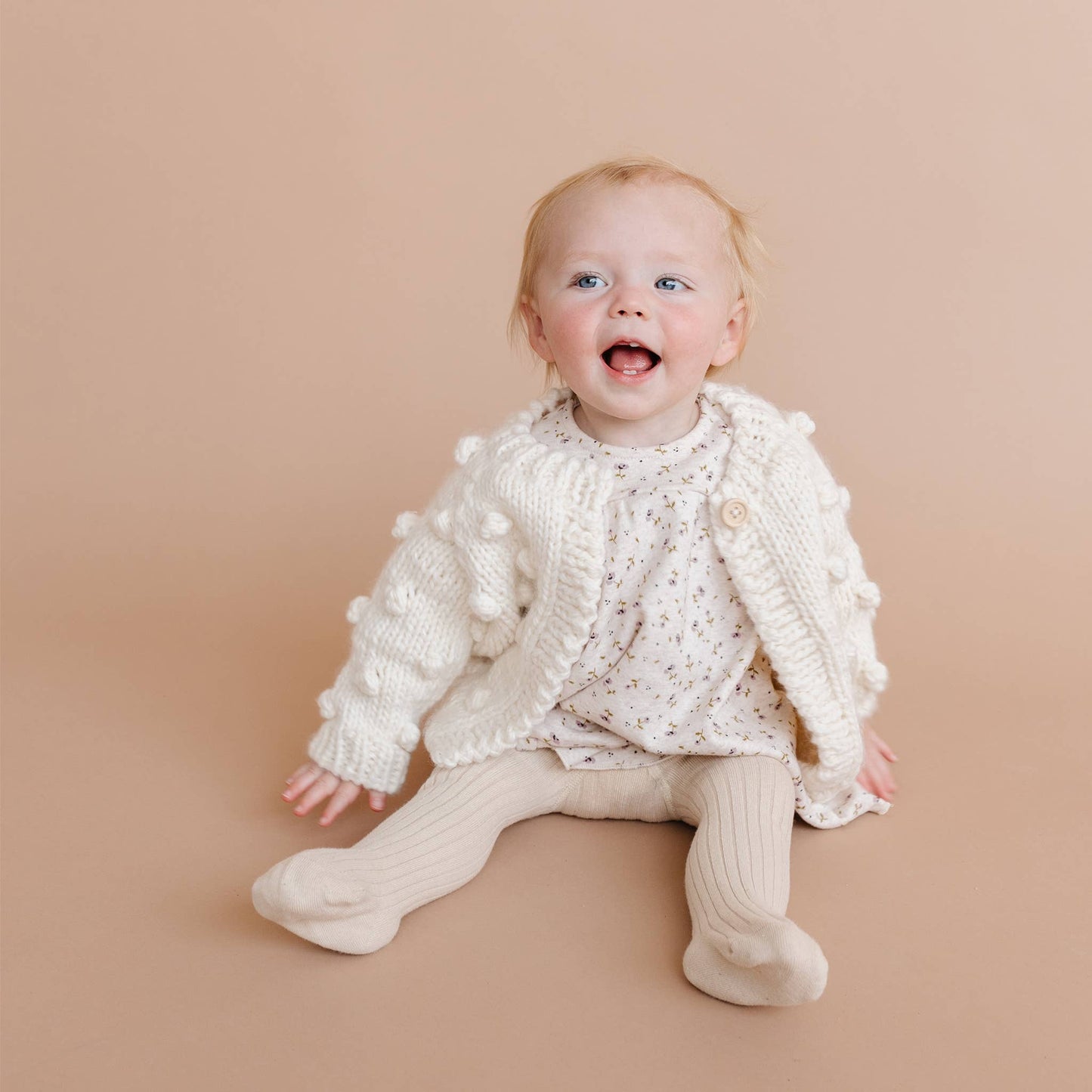 Popcorn Cardigan, Cream