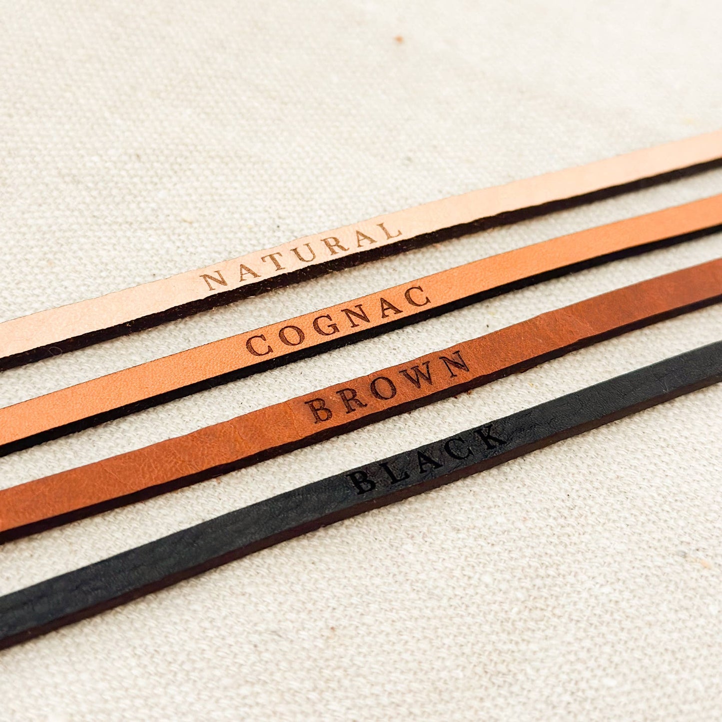 Minimalist Leather Bracelet | mama: Natural