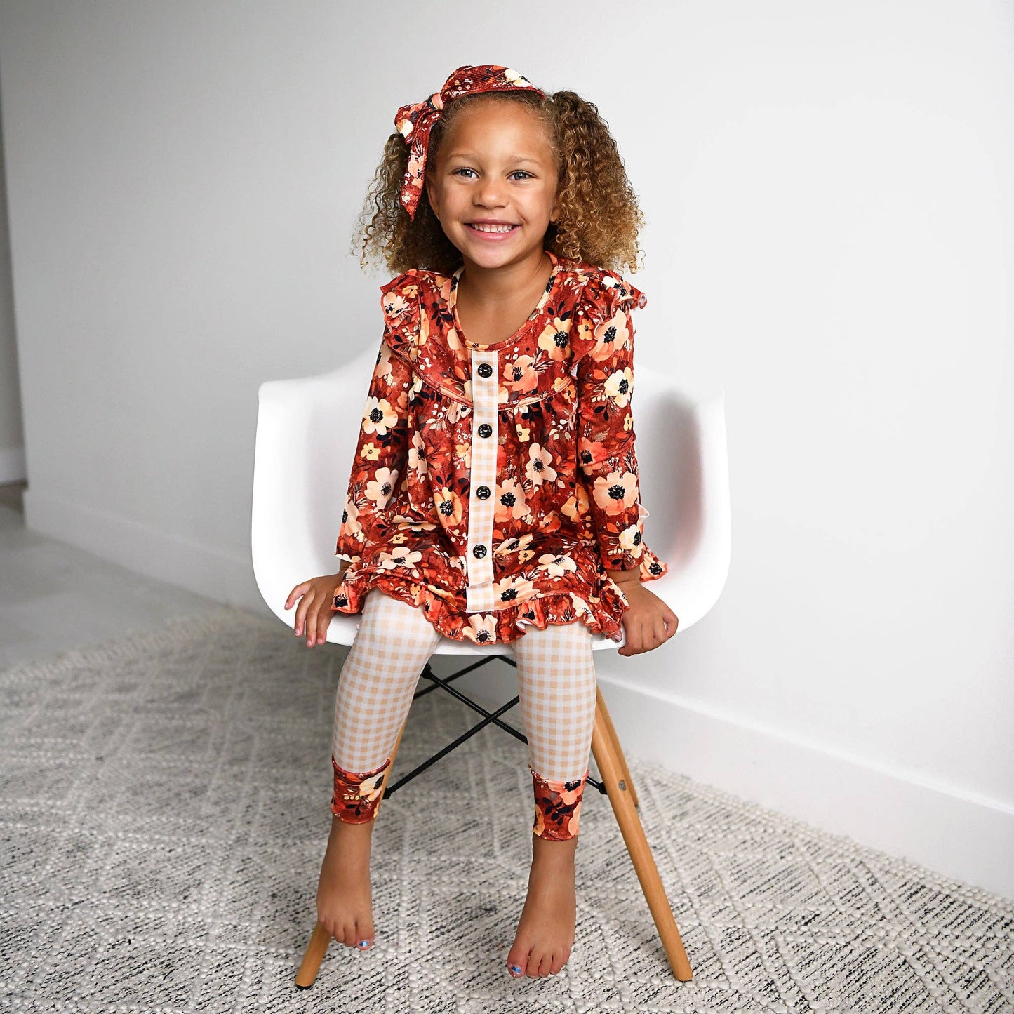 Auburn PEPLUM SET Fall Floral Outfit (runs big!)