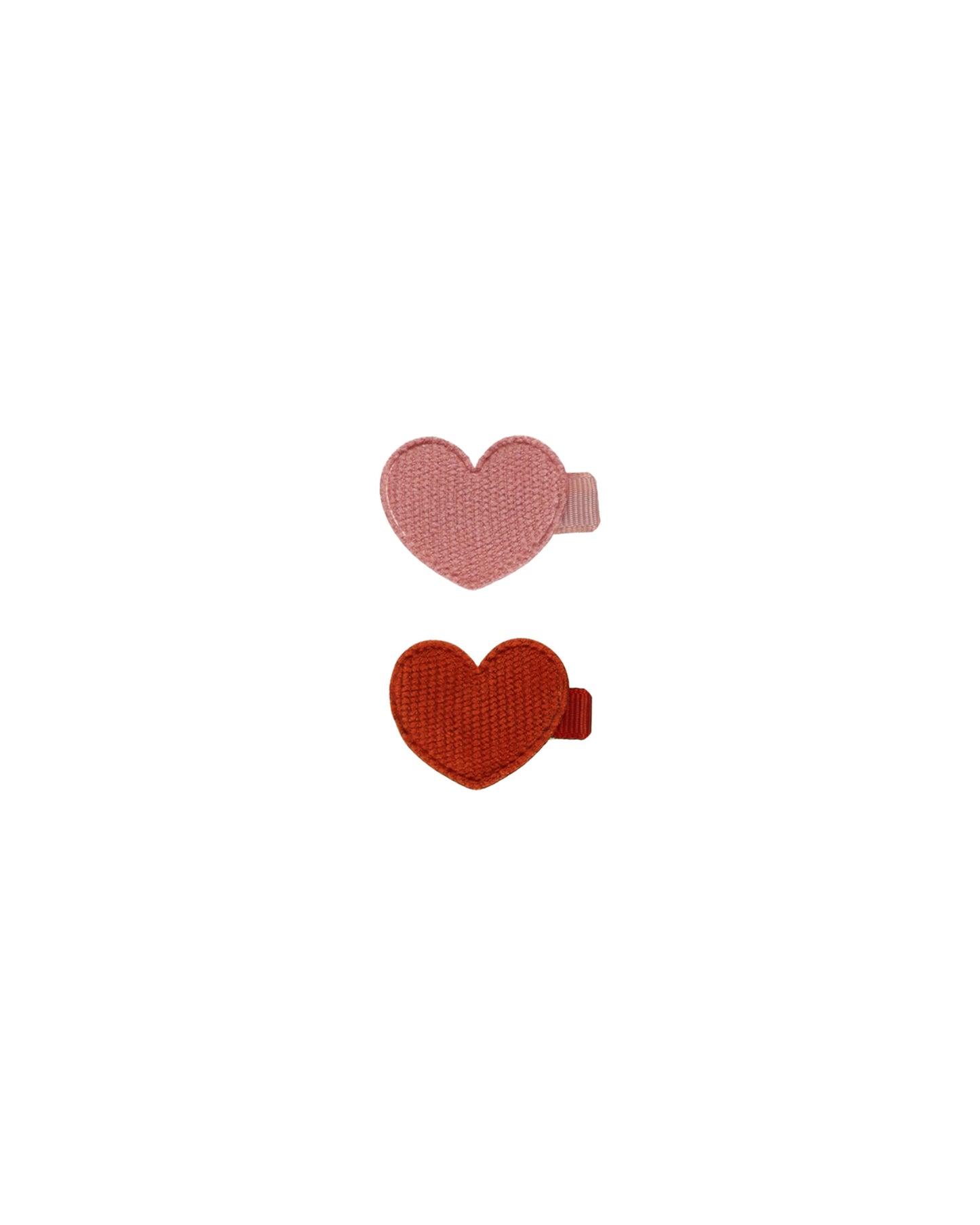 Heart Clips Set of 2 || Red Lipstick