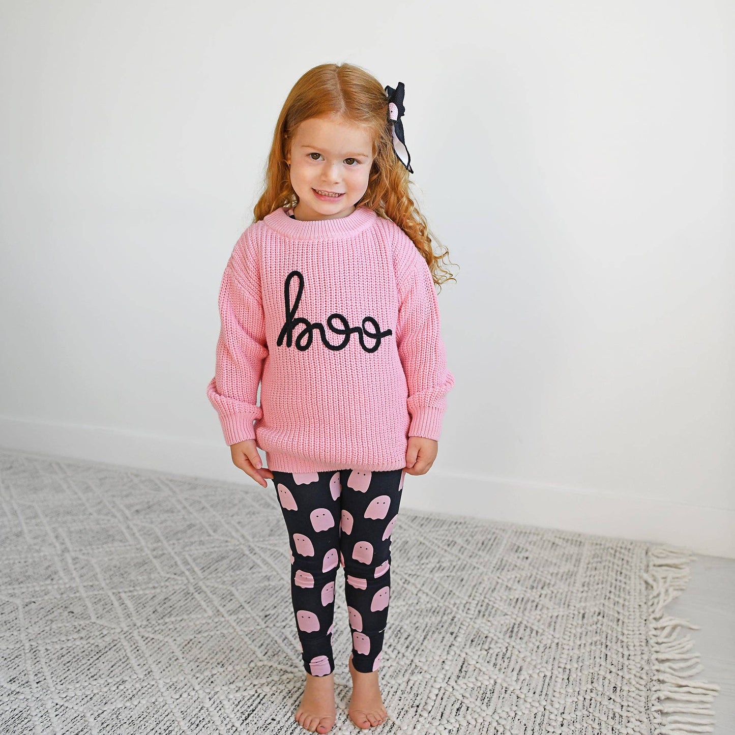 Boo Pink SWEATER Halloween Kids Top
