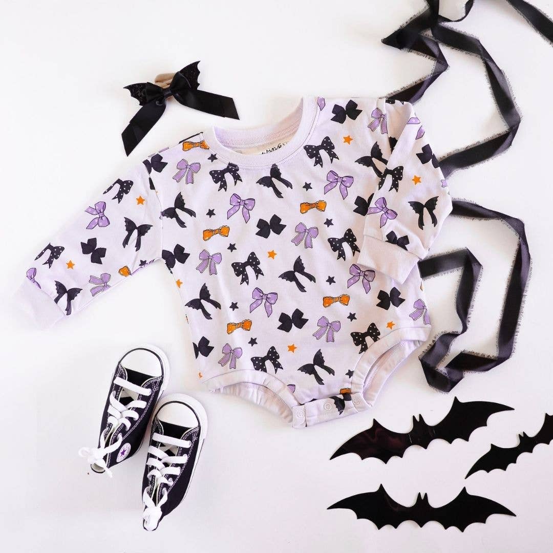 Glitter Bat Halloween Coquette Bow Baby Headband - Hair Bows