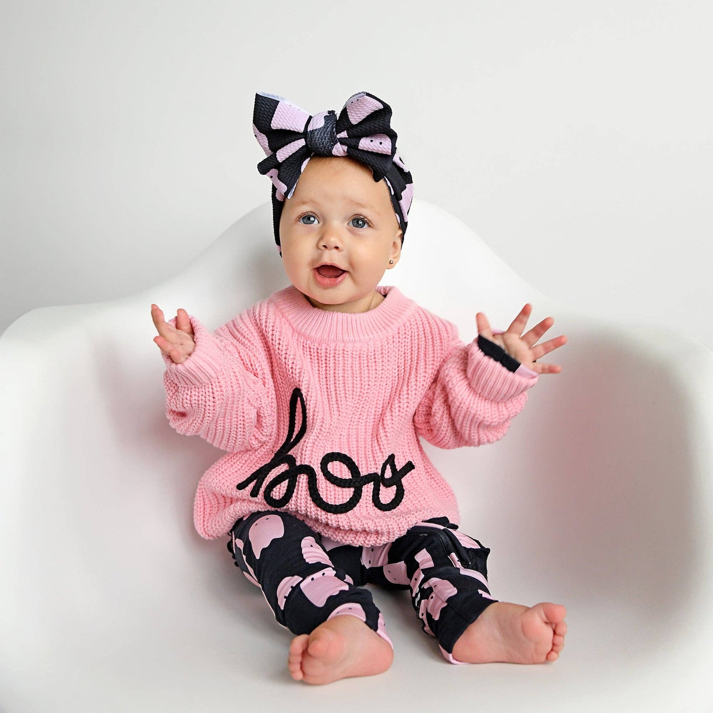 Boo Pink SWEATER Halloween Kids Top