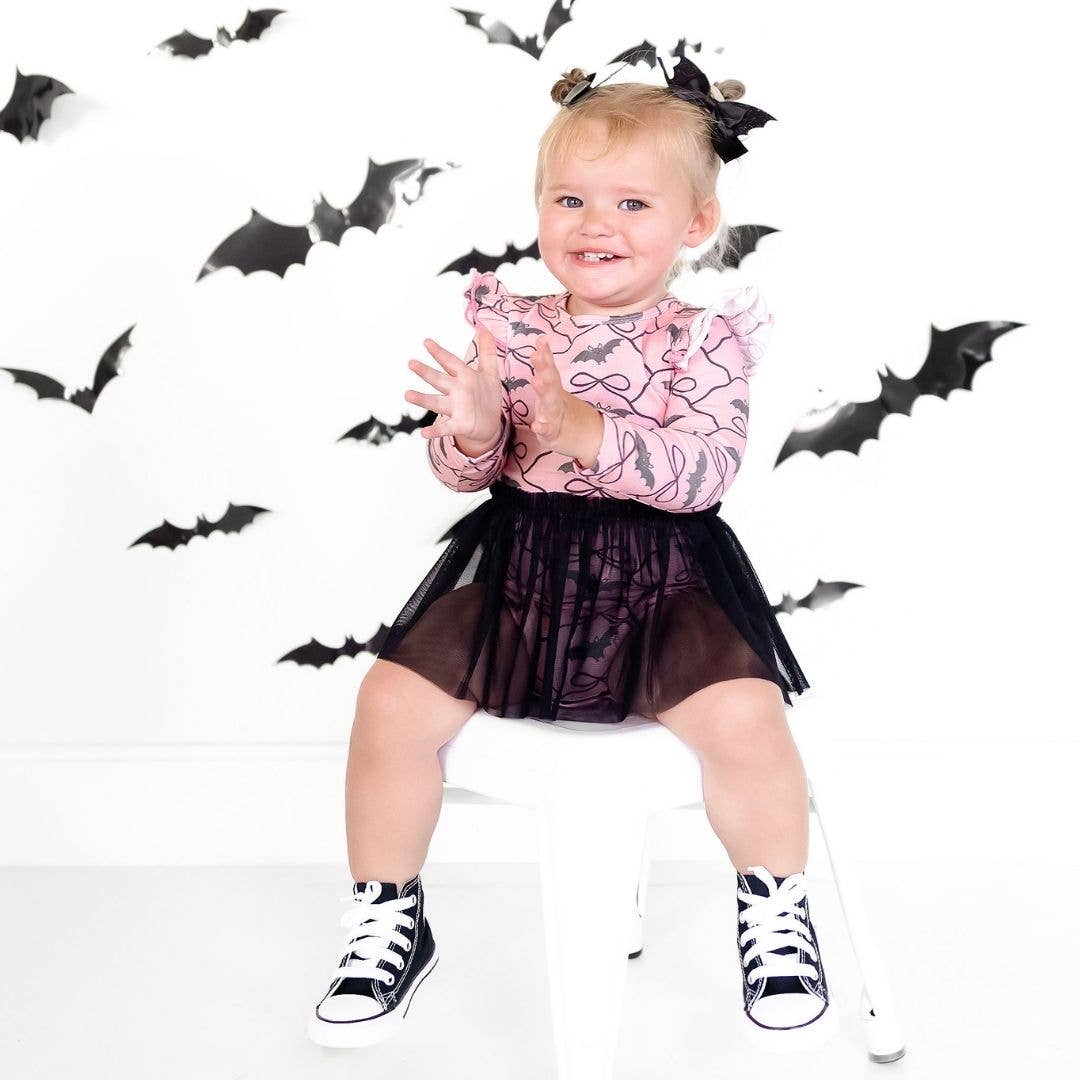 Glitter Bat Halloween Coquette Bow Clip - Hair Bows