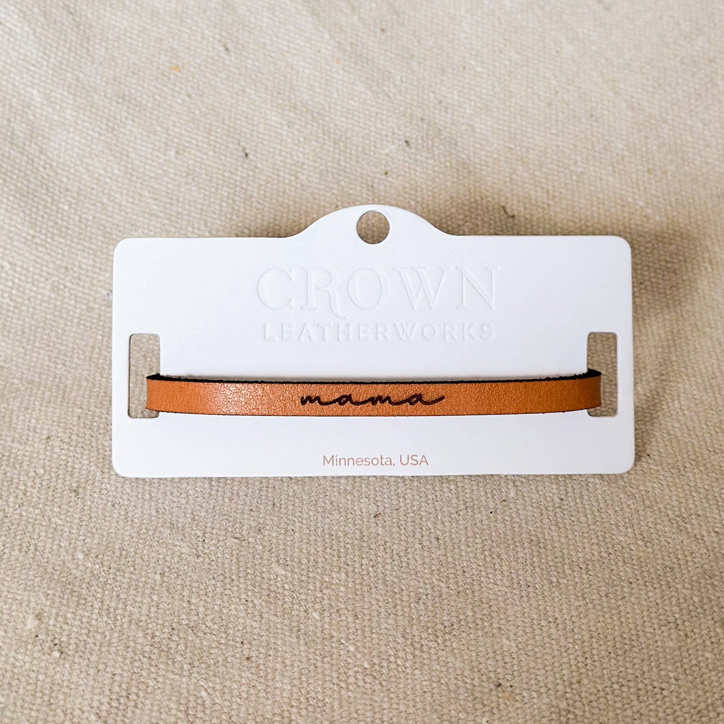 Minimalist Leather Bracelet | mama: Natural