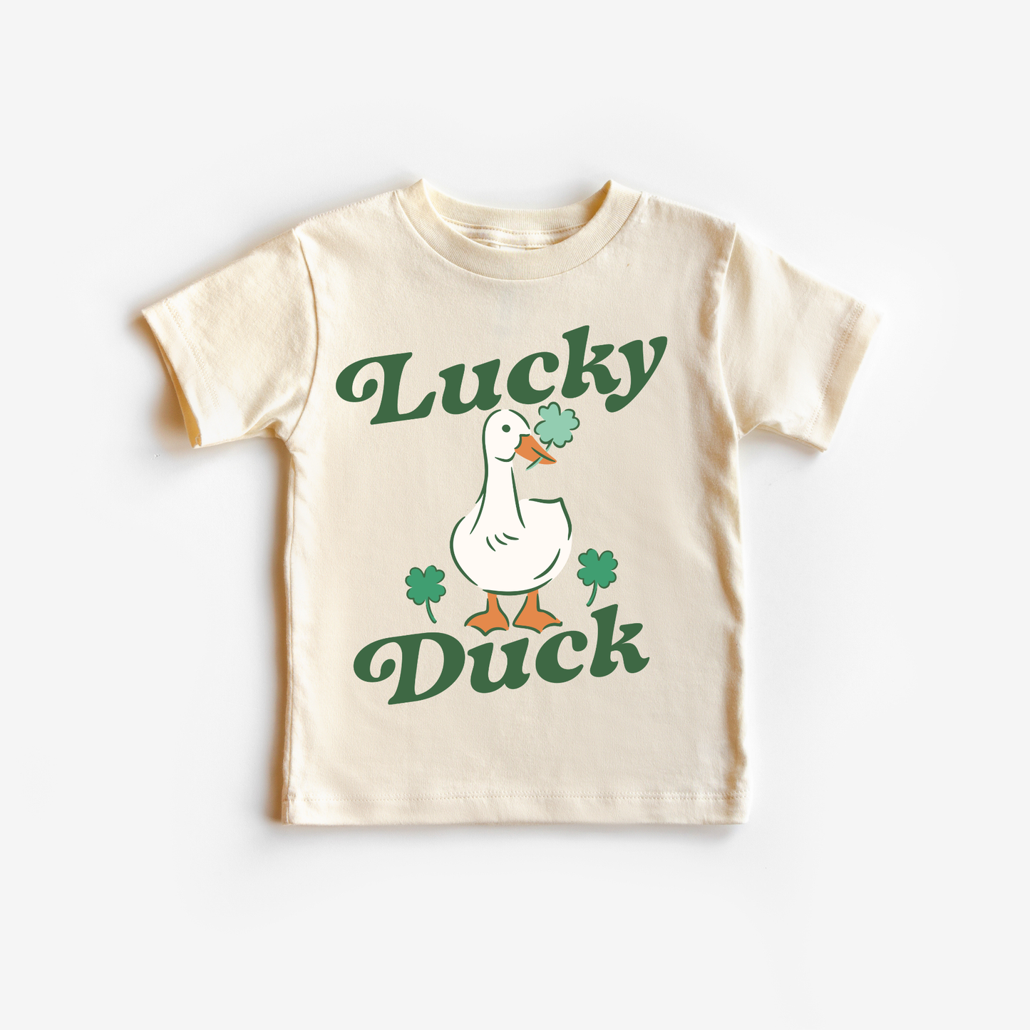 Lucky Duck Boys St. Patrick's Day Shirt: Natural