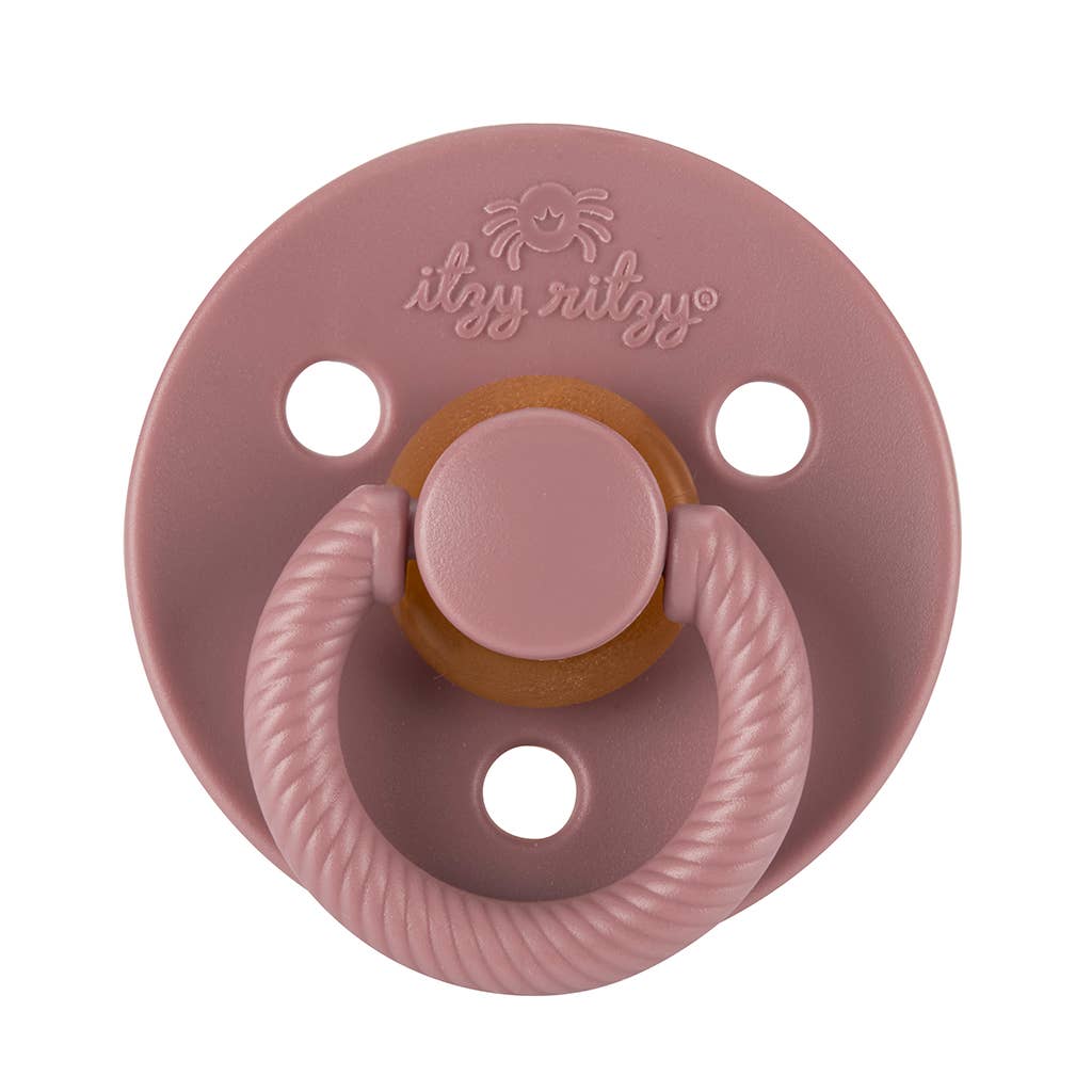 Itzy Soother™ Natural Rubber Paci Sets: Blossom + Rosewood 6-18 M