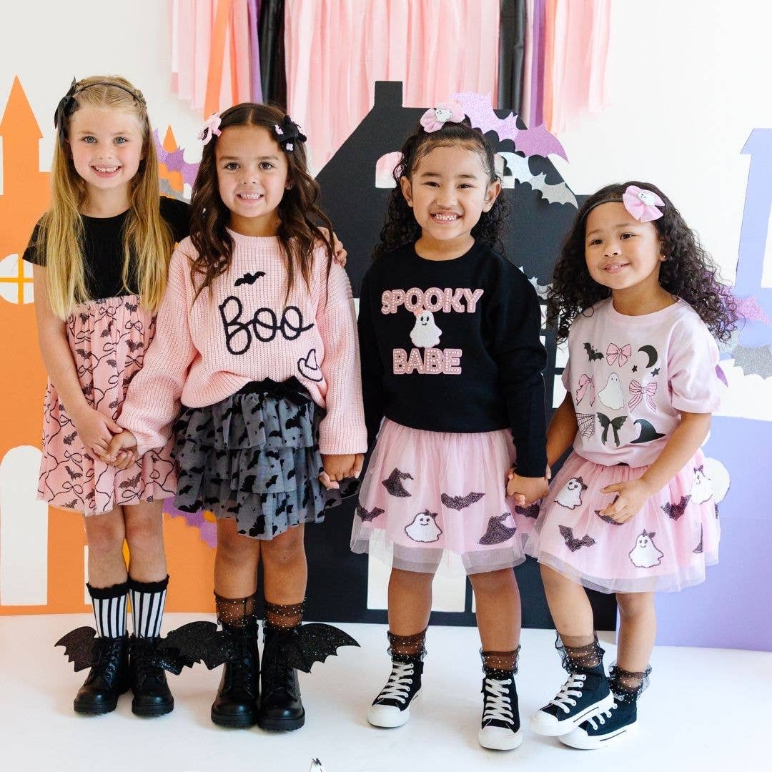 Spooky Babe Sequin Halloween Tutu - Kids Clothing