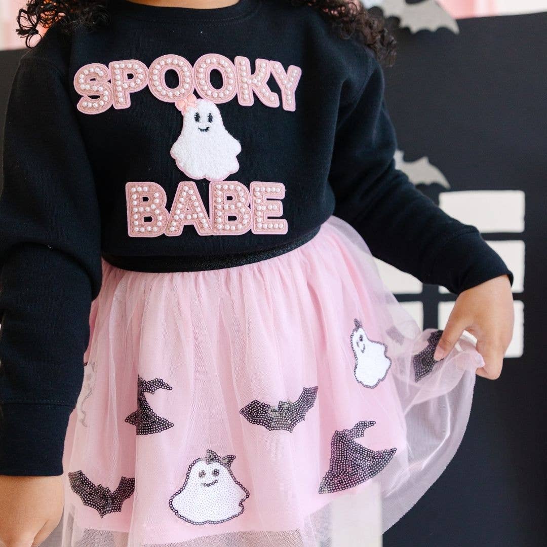 Spooky Babe Sequin Halloween Tutu - Kids Clothing