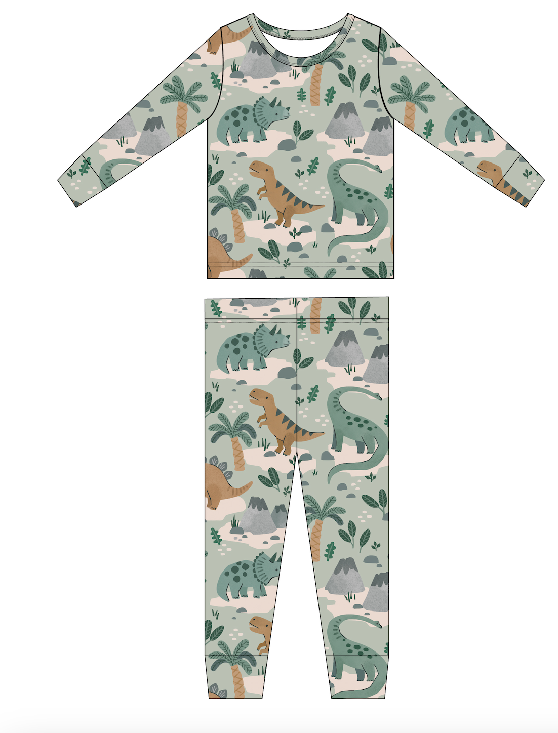 Kids Bamboo Pajamas - Bamboo - Rex