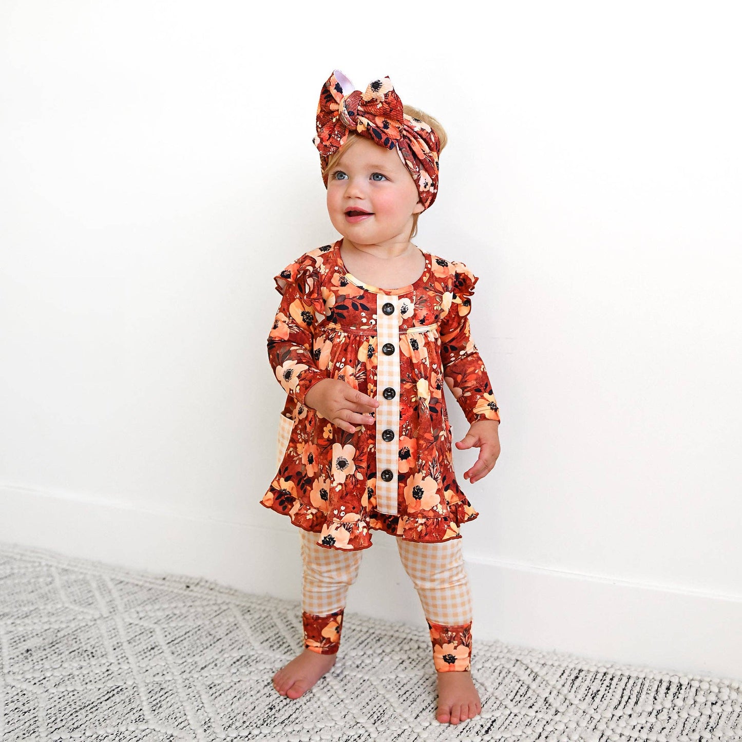 Auburn PEPLUM SET Fall Floral Outfit (runs big!)