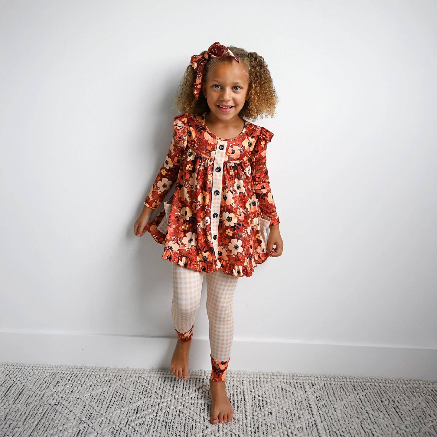Auburn PEPLUM SET Fall Floral Outfit (runs big!)