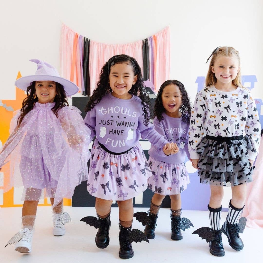 Glitter Bat Halloween Coquette Bow Clip - Hair Bows
