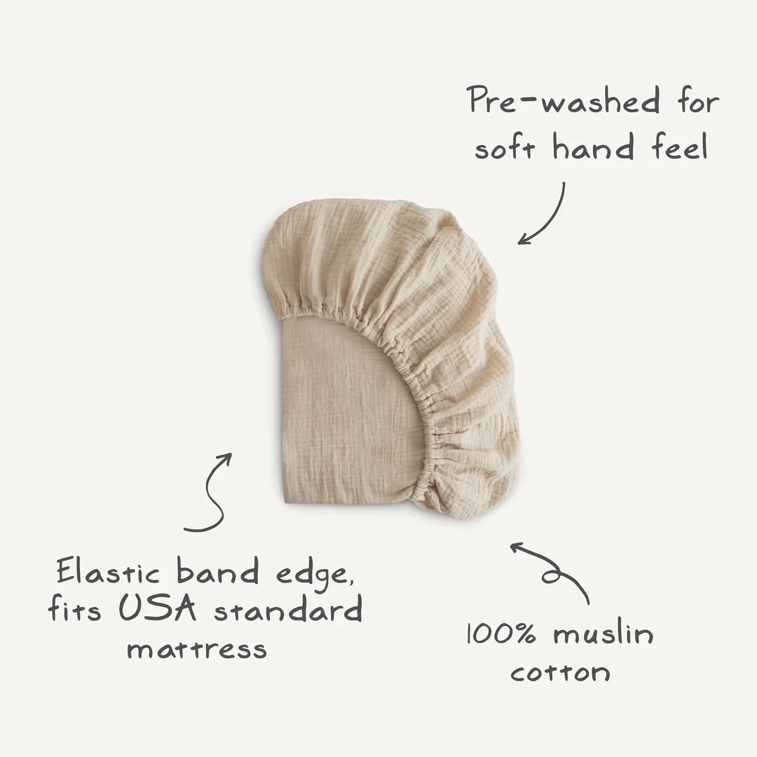 Extra Soft Muslin Crib Sheet - Roman Green