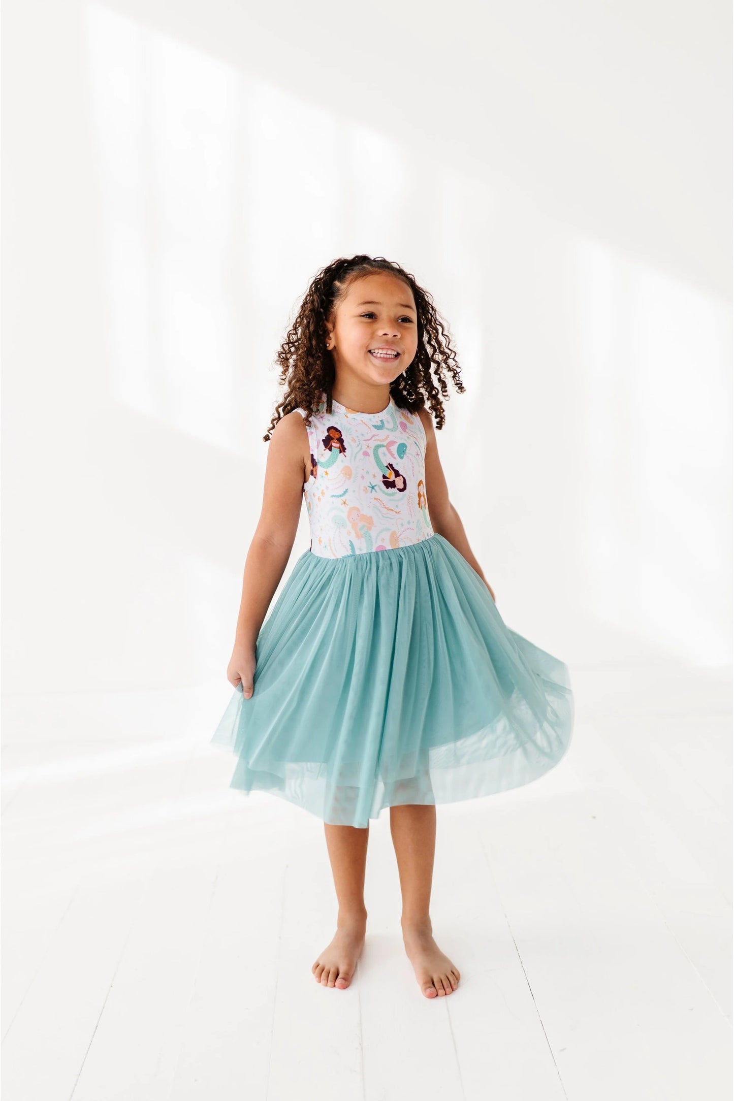 Kids Bamboo + Tulle Tutu Dress - Mermaids
