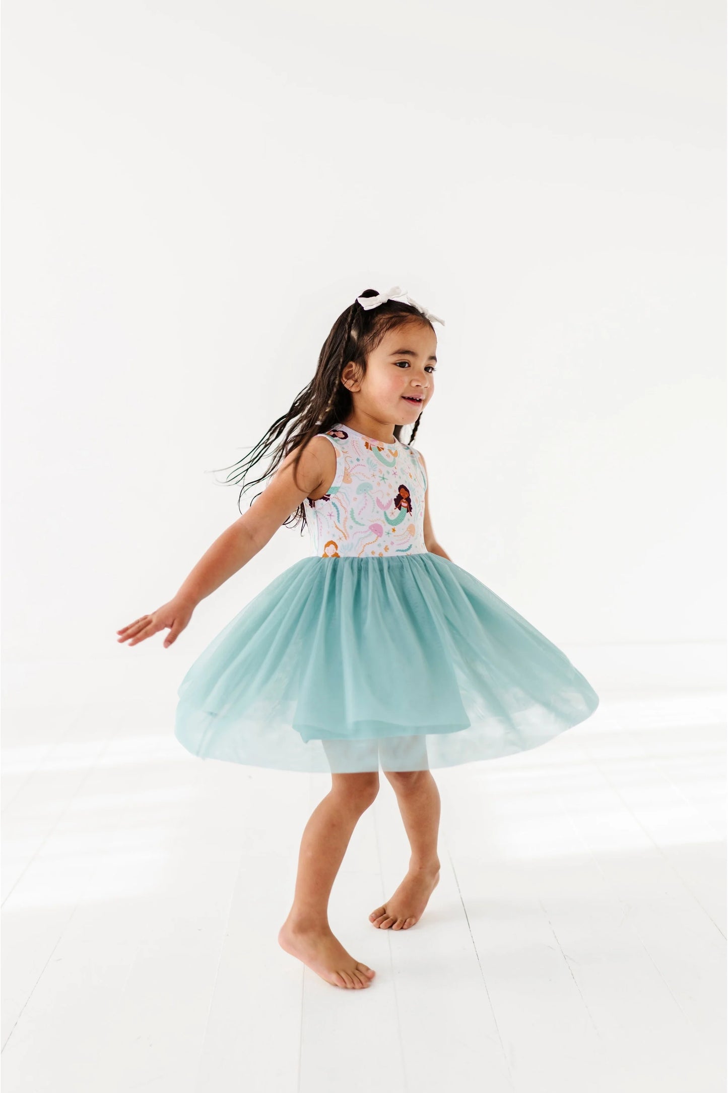 Kids Bamboo + Tulle Tutu Dress - Mermaids