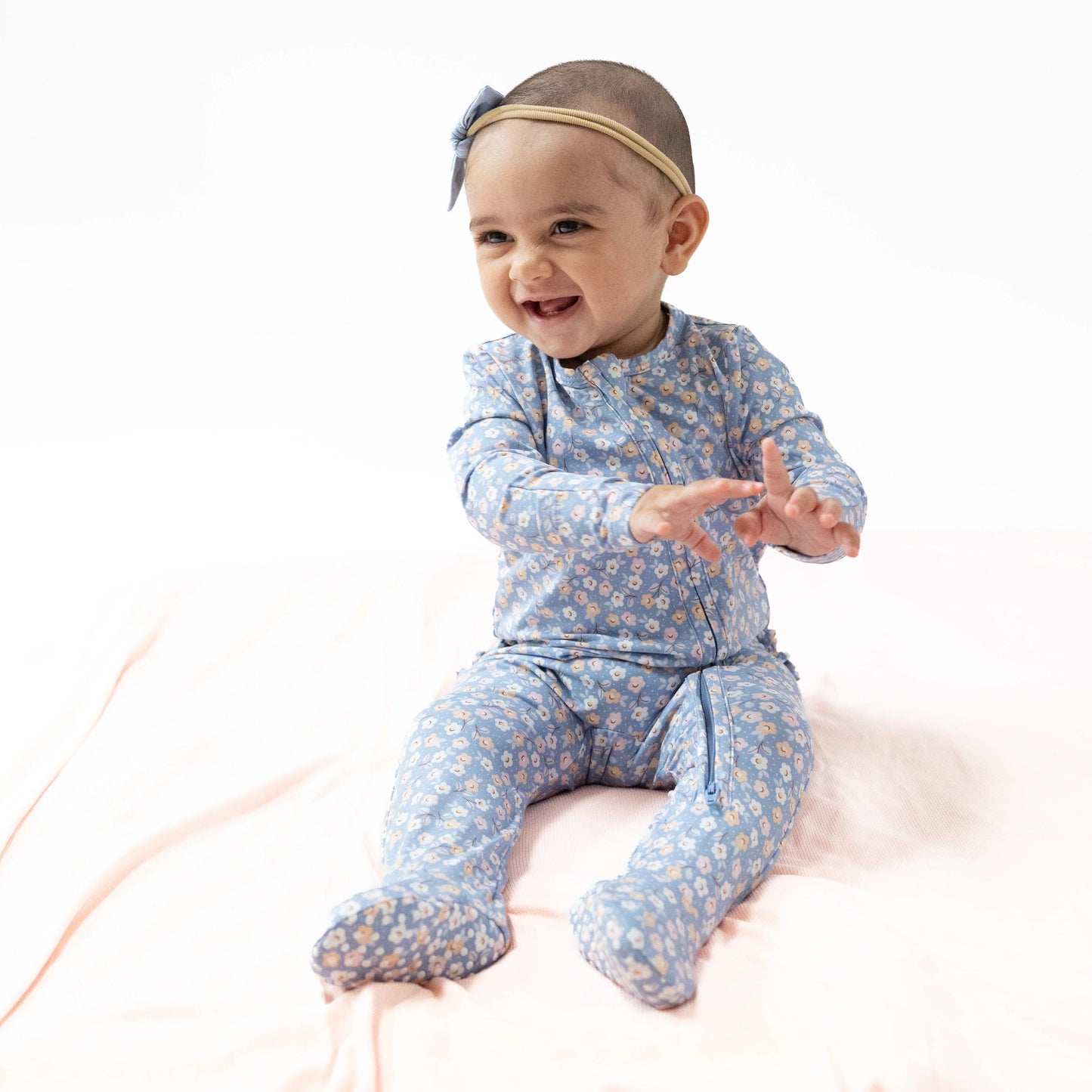 Country Calico- 2 Way Ruffle Zipper Footie