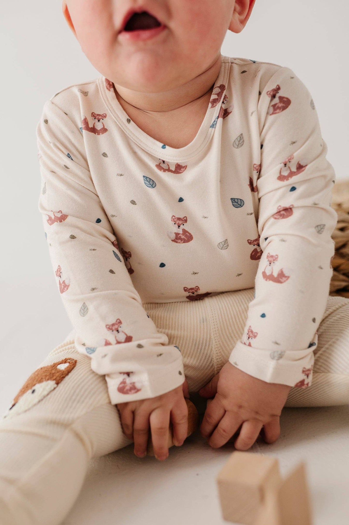 Baby Long Sleeve Bodysuit: Fox