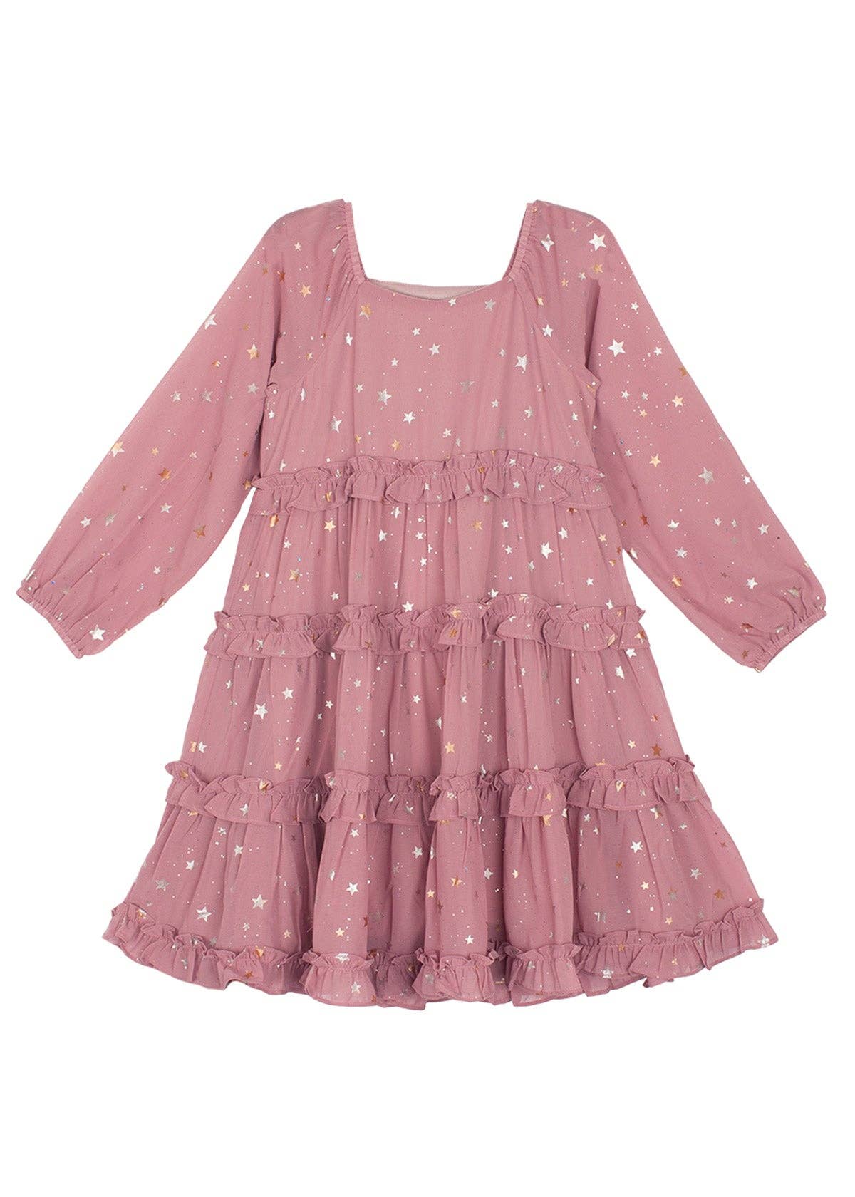 Starlight Starbright Purple Tiered Dress: Purple