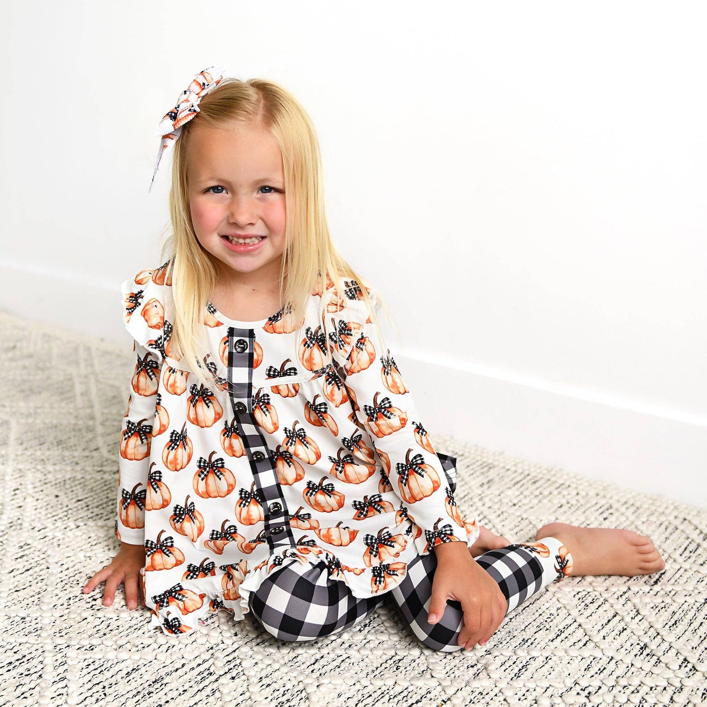 Lilith Pupmkin PEPLUM SET Kids Halloween Outfit: (runs big)