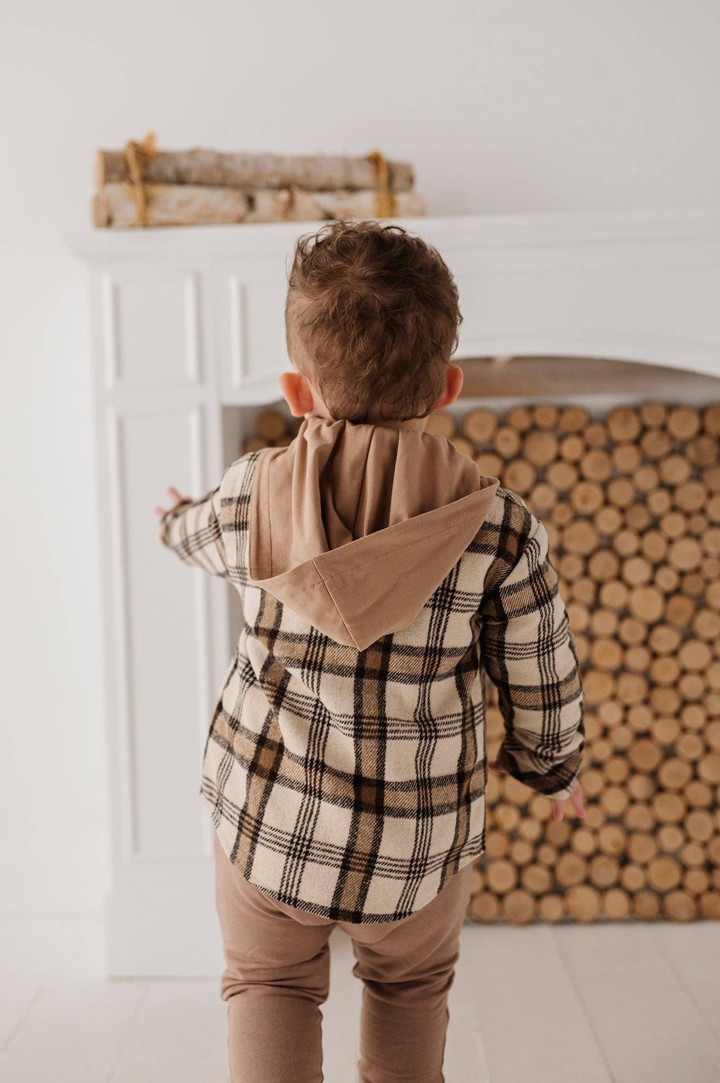 Hooded Shacket: Desert Plaid