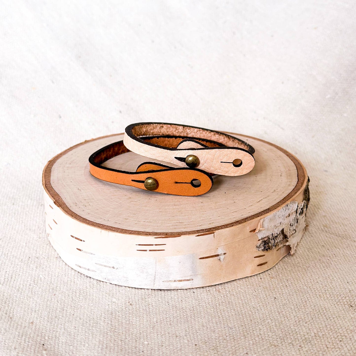 Minimalist Leather Bracelet | mama: Natural