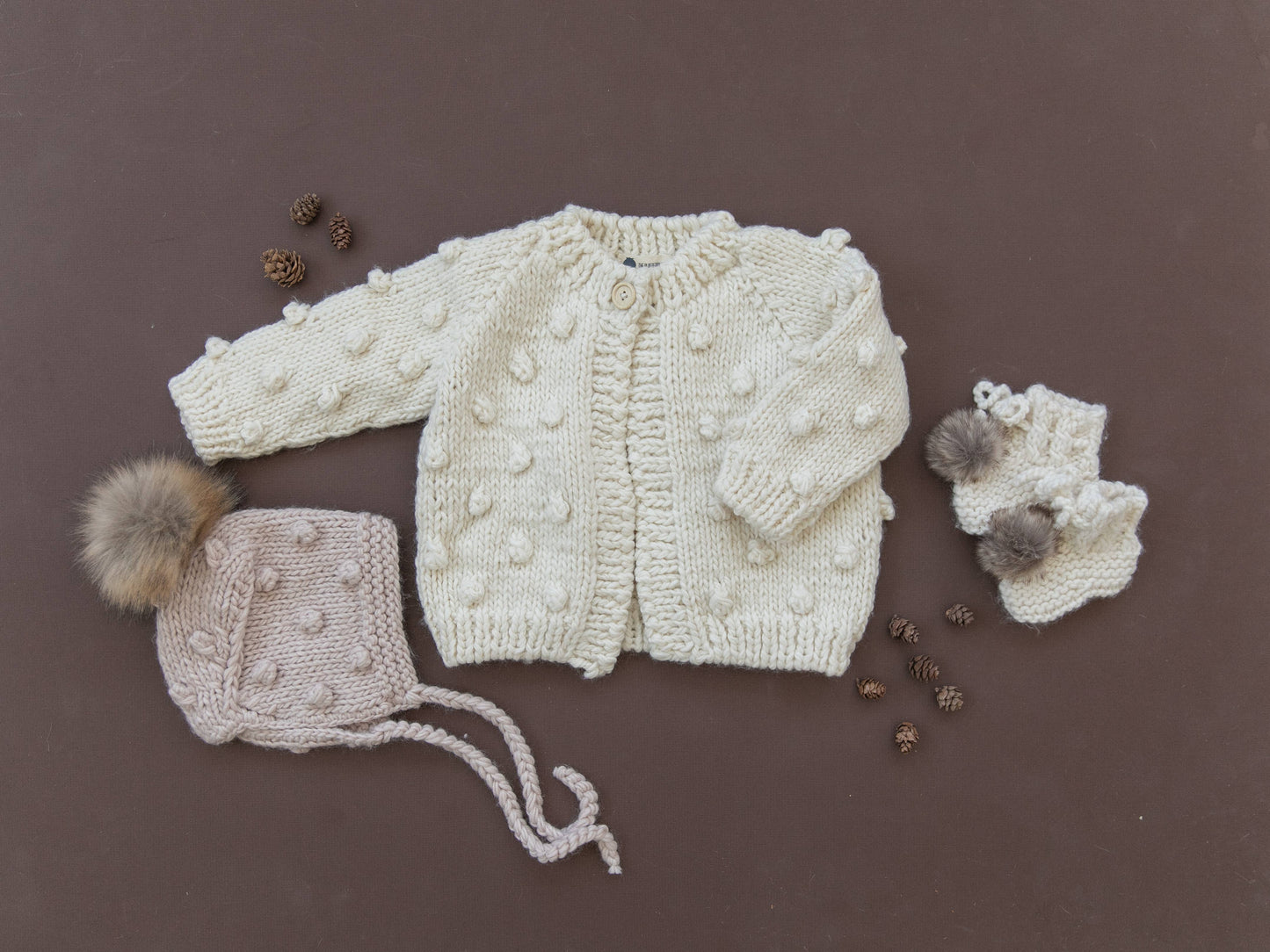 Popcorn Cardigan, Cream