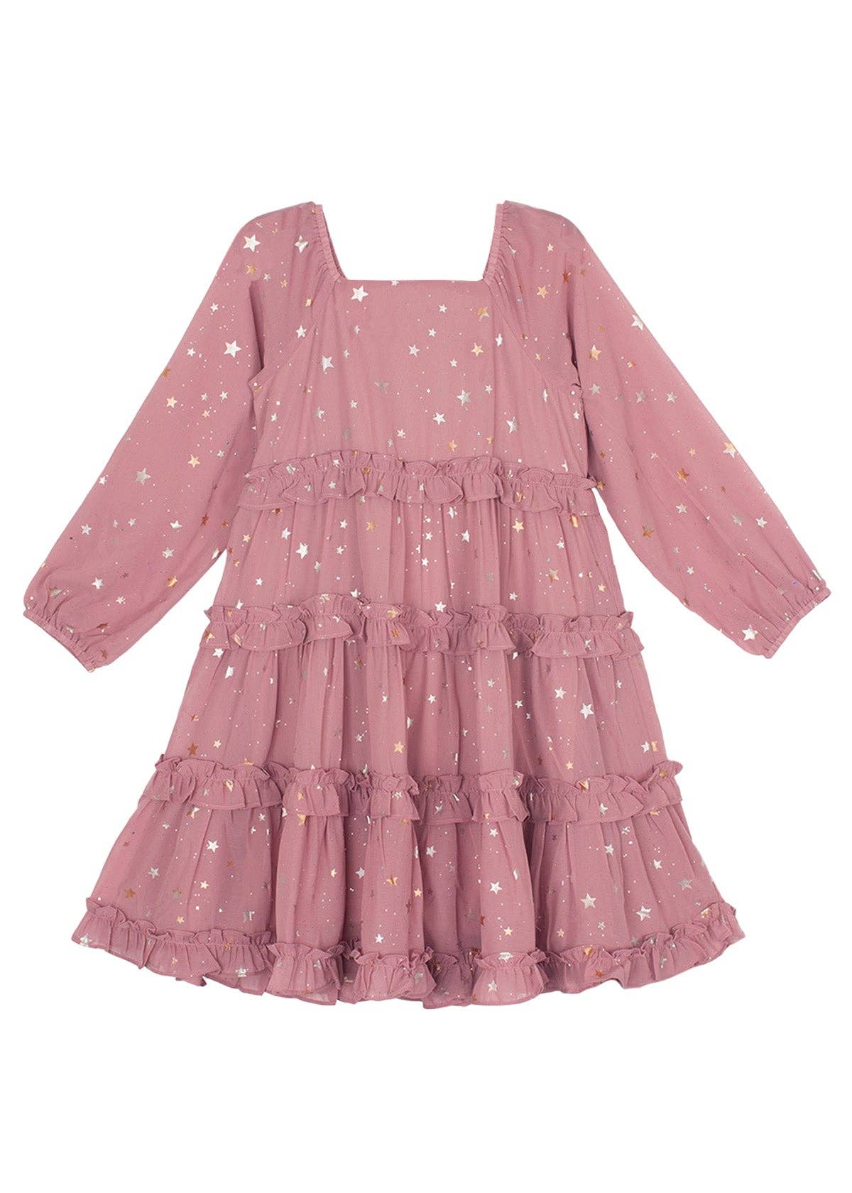 Starlight Starbright Purple Tiered Dress: Purple