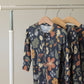 Dark Floral Zip Pajamas