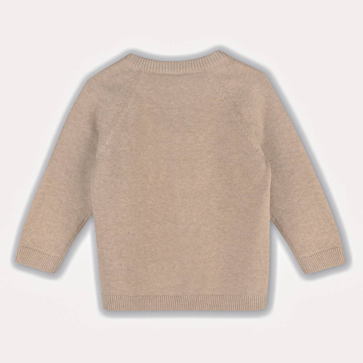 Teddy Bear Applique Baby Raglan Pullover (Organic Cotton): Oat Heather