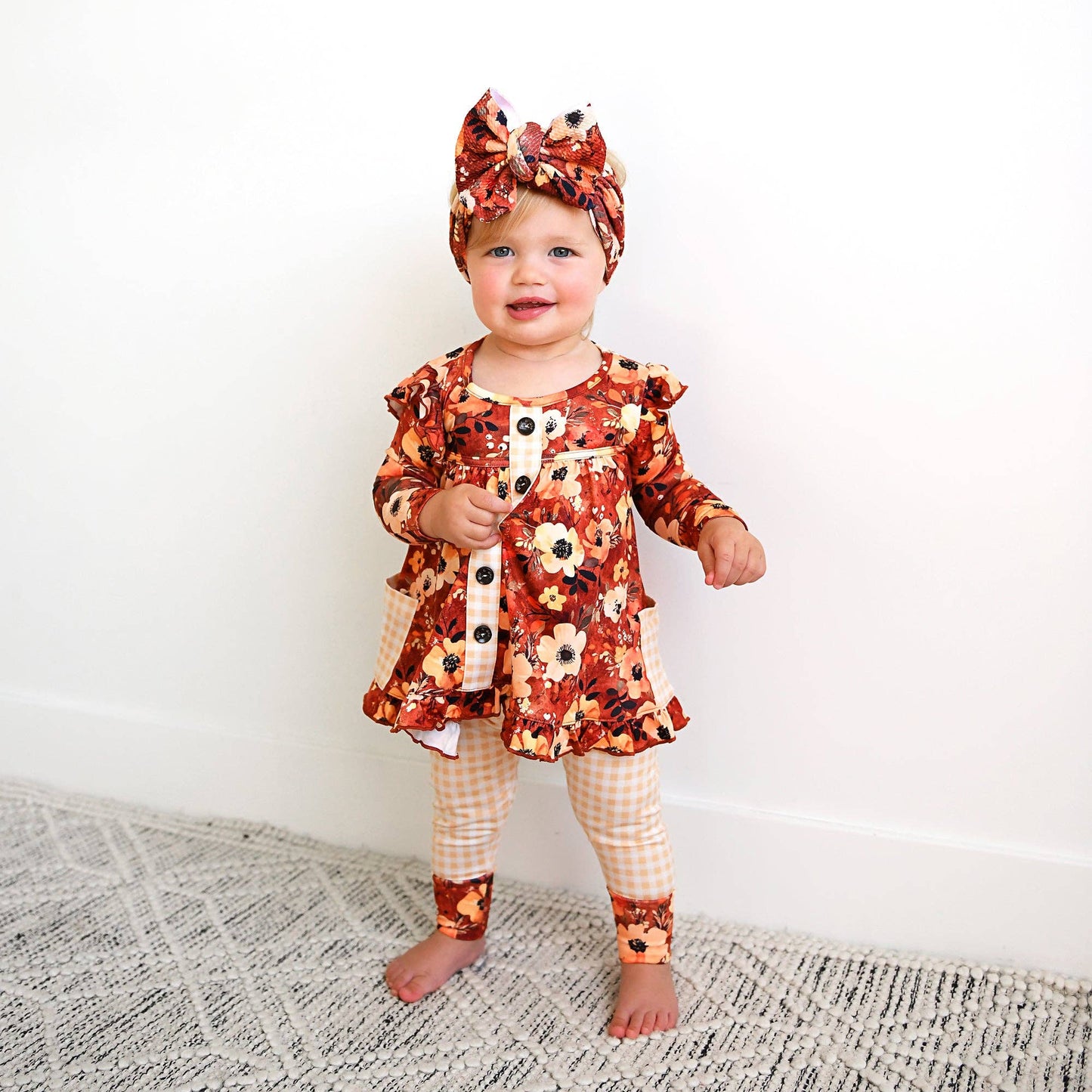 Auburn PEPLUM SET Fall Floral Outfit (runs big!)