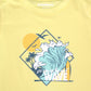 Boys "See You On The Next Wave" Short Sleeve Surfing Graphic Tee: Yellow
