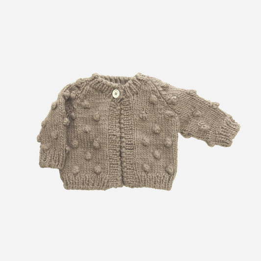 Popcorn Cardigan Flax Sweater