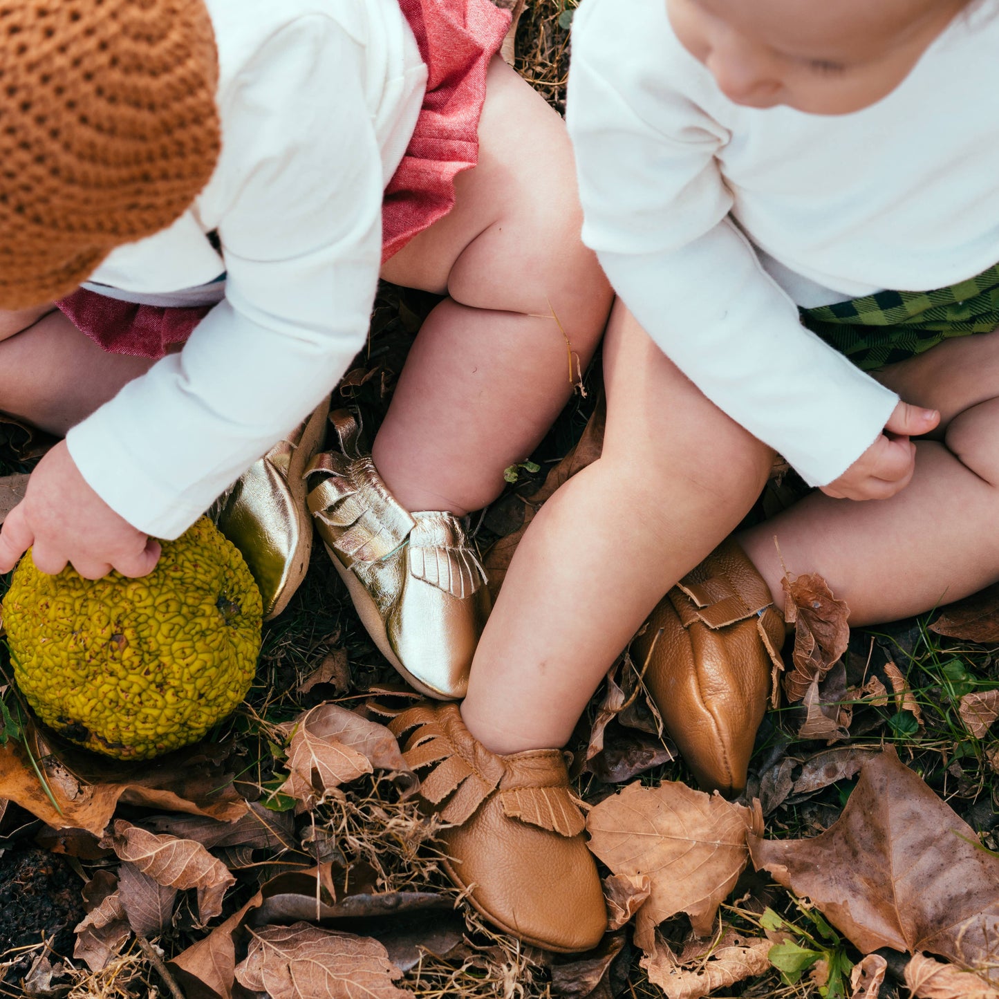 Baby Moccasins - Genuine Leather Baby Shoes (Classic Brown)