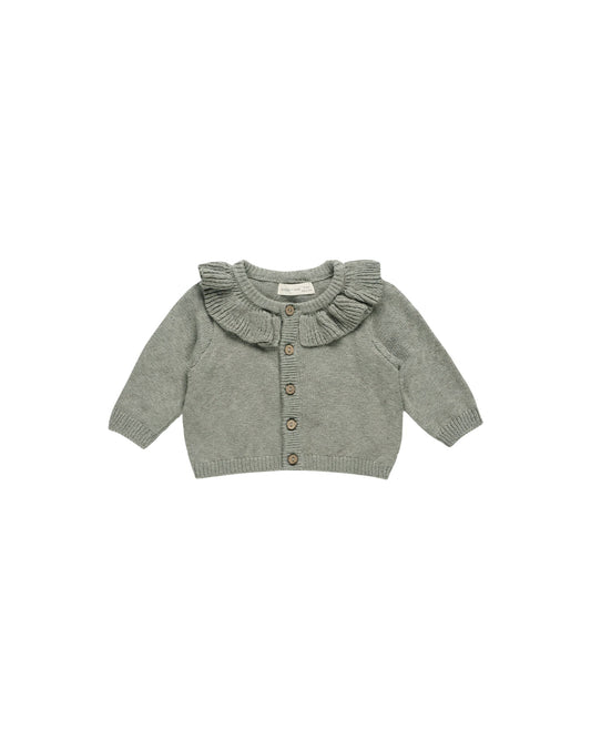 Ruffle Collar Cardigan Basil