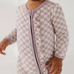 Footie Romper: Lavender Cloud Checkered