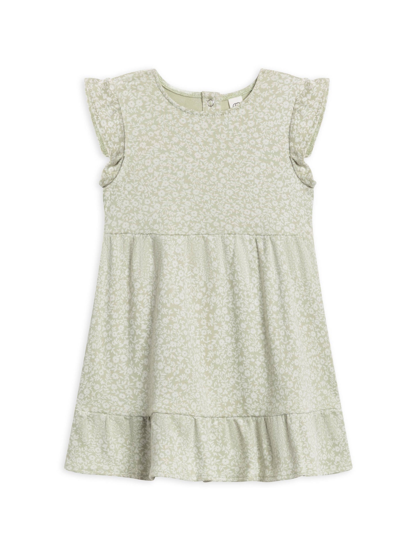 Organic Baby & Kids Tilly Tiered Dress - Gwen Floral / Mint