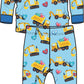 SoftSnooze™ Kids Bamboo Viscose Loads of Love Long Sleeve Pajama Set: Blue