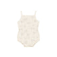 Waffle Cinch Romper || Blue Ditsy