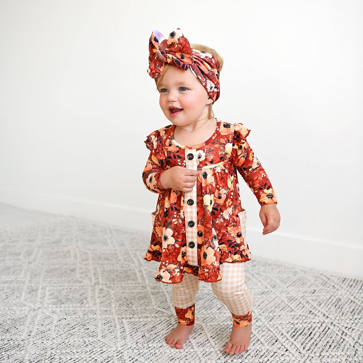 Auburn PEPLUM SET Fall Floral Outfit (runs big!)