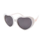 Girls White Heart Shaped Sunglasses: White / 2T-10