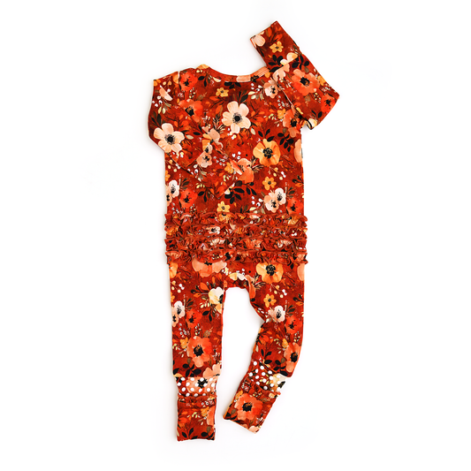 Auburn RUFFLE ZIP Bamboo Fall Sleepies Little