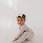 Footie Romper: Lavender Cloud Checkered