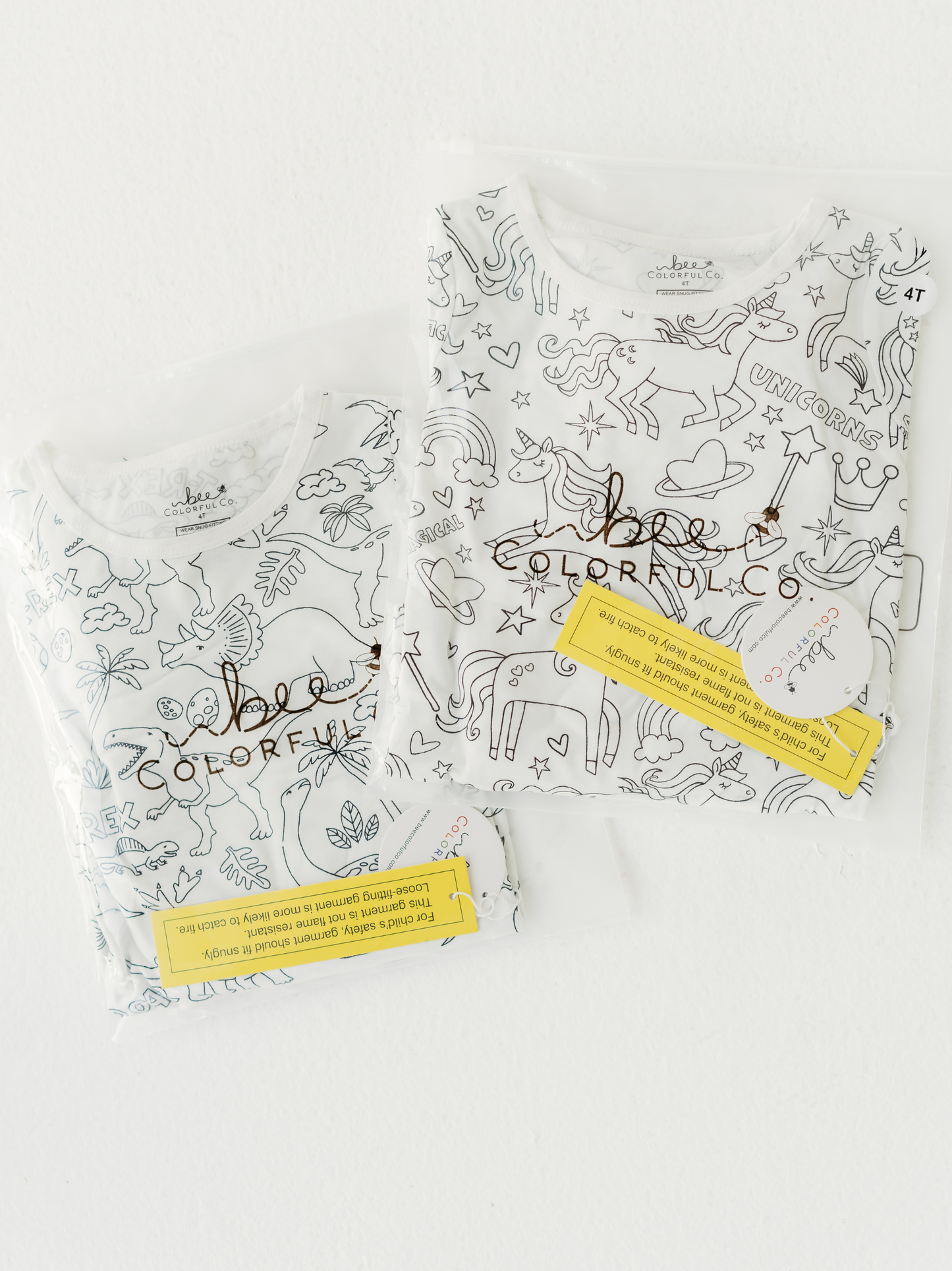 Space Coloring Pajamas 2 piece set made from Bamboo