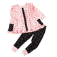 Glinda Ghosts & Raya Dot Peplum Set Halloween Kids Clothing (runs big)