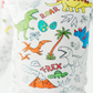 Dinosaur Coloring Pajamas 2 piece set made from Bamboo