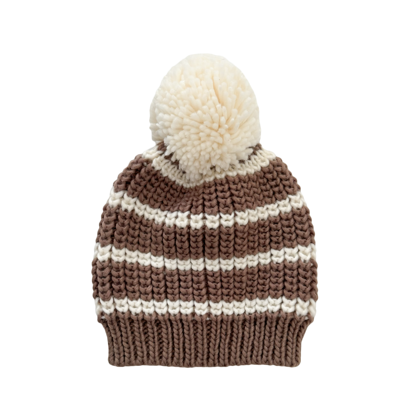 Rib Knit Stripe Hat, Tan | Baby & Kid Accessories